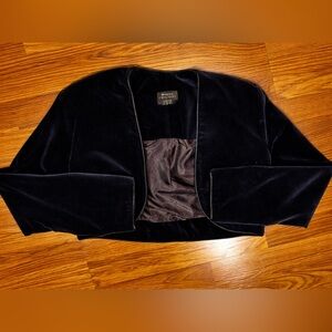 Monsoon Twilight Black Velvet Shrug Small